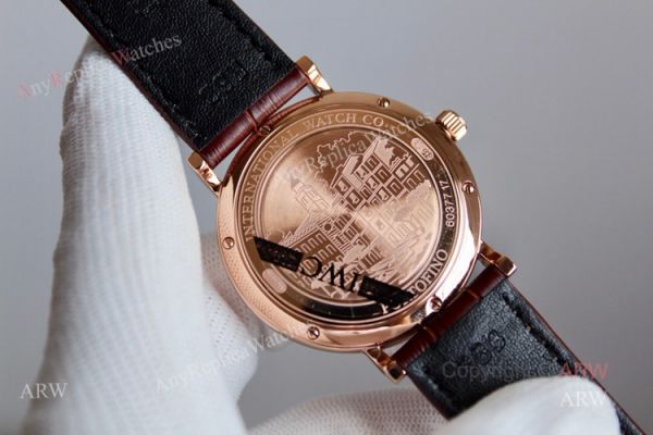 High Quality IWC Portofino Rose Gold Blue Dial Automatic Replica Watch High Quality IWC Portofino Rose Gold Blue Dial Automatic Replica Watch