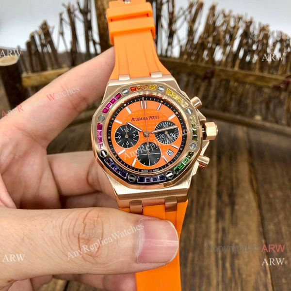 Women Audemars Piguet Royal Oak Offshore Watches Rainbow Bezel Green Dial Women Audemars Piguet Royal Oak Offshore Watches Rainbow Bezel Green Dial