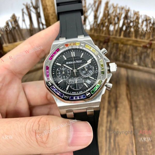 Women Audemars Piguet Royal Oak Offshore Watches Rainbow Bezel AP Watch Women Audemars Piguet Royal Oak Offshore Watches Rainbow Bezel AP Watch