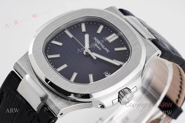 Swiss Replica Patek Philippe Nautilus Dark Blue Dial Stainless Steel Watch For Men Swiss Replica Patek Philippe Nautilus Dark Blue Dial Stainless Steel Watch For Men