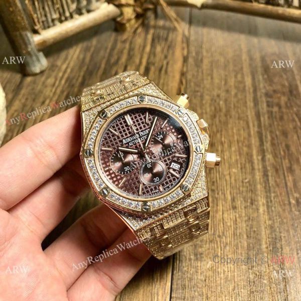 Knockoff Audemars Piguet Royal Oak Full Diamond Watches Gold and Silver Knockoff Audemars Piguet Royal Oak Full Diamond Watches Gold and Silver