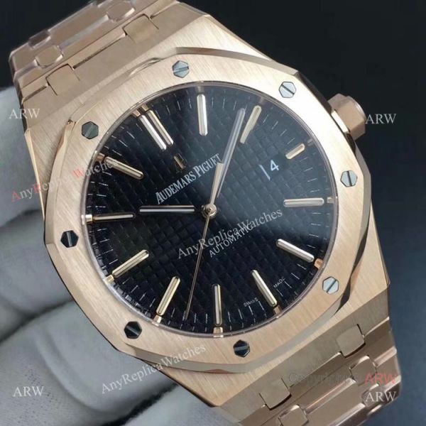 BF Swiss Replica Audemars Piguet Royal Oak Rose Gold Black Dial AP 15400 Watch BF Swiss Replica Audemars Piguet Royal Oak Rose Gold Black Dial AP 15400 Watch