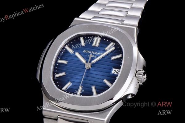 (GR) V2 Version Patek Philippe Nautilus Blue Dial Stainless Steel Swiss Replica Watches (GR) V2 Version Patek Philippe Nautilus Blue Dial Stainless Steel Swiss Replica Watches