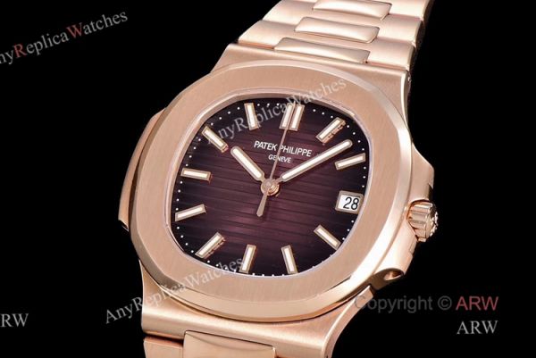 (GR) V2 Version Patek Philippe Nautilus 5711 Rose Gold Brown Dial Swiss Patek Philippe 324 SC Watch (GR) V2 Version Patek Philippe Nautilus 5711 Rose Gold Brown Dial Swiss Patek Philippe 324 SC Watch