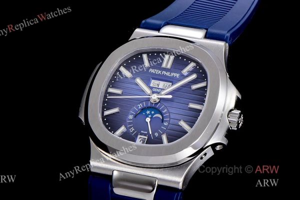 (GR) V2 Version New Patek Philippe Nautilus Annual Calendar 5726 Blue Dial Blue Rubber Replica Watch (GR) V2 Version New Patek Philippe Nautilus Annual Calendar 5726 Blue Dial Blue Rubber Replica Watch