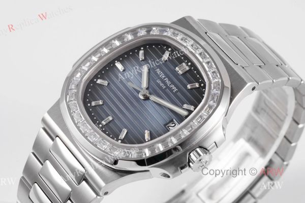 (PPF) V4 Version Best Replica Patek Philippe Nautilus Stainless Steel Dark Blue Dial Diamond Watches (PPF) V4 Version Best Replica Patek Philippe Nautilus Stainless Steel Dark Blue Dial Diamond Watches