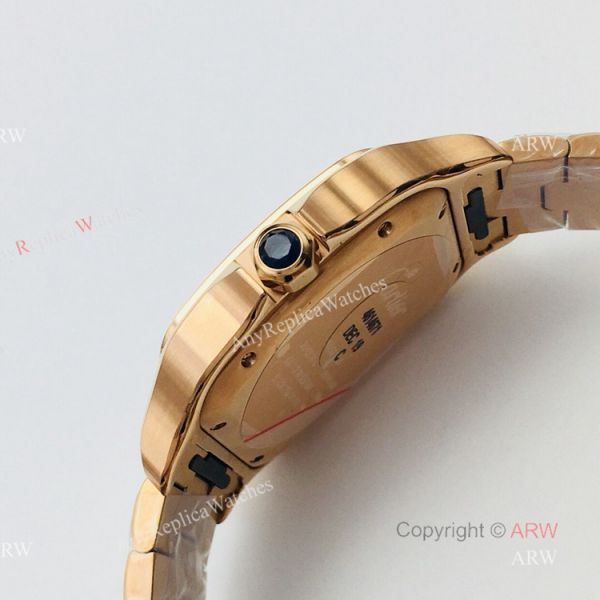 1:1 Copy BV Factory Replica Cartier Santos Rose Gold Watches With SmartLink QuickSwitch Band 1:1 Copy BV Factory Replica Cartier Santos Rose Gold Watches With SmartLink QuickSwitch Band