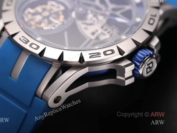 Swiss Replica Roger Dubuis Excalibur Blue Skeleton Watch For Men Swiss Replica Roger Dubuis Excalibur Blue Skeleton Watch For Men