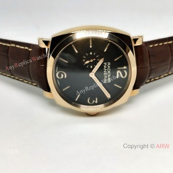 Copy Panerai Radiomir Rose Gold Brown Leather Strap Watch Copy Panerai Radiomir Rose Gold Brown Leather Strap Watch