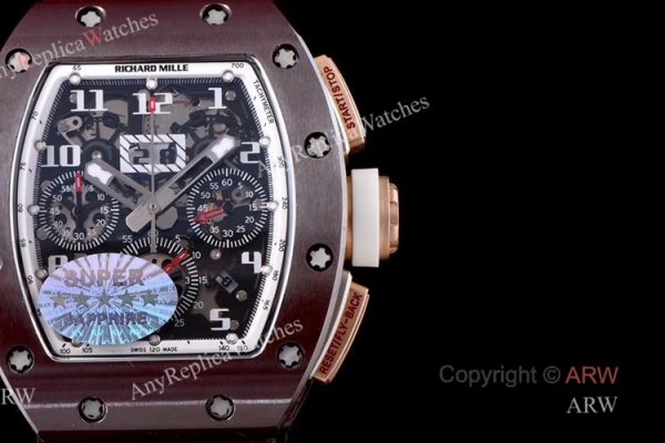 KV Factory Best Replica Richard Mille RM011 Brown Ceramic Flyback Chronograph Watch For Men KV Factory Best Replica Richard Mille RM011 Brown Ceramic Flyback Chronograph Watch For Men