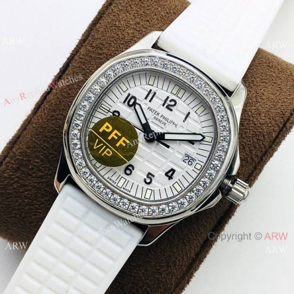 PFF Factory Patek Aquanaut Luce Quartz Watch Diamond Bezel Rubber Strap PFF Factory Patek Aquanaut Luce Quartz Watch Diamond Bezel Rubber Strap