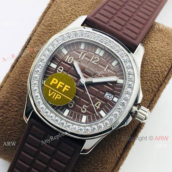 PFF Swiss Copy Patek Philippe Aquanaut Luce Watch Chocolate Face Ladies PFF Swiss Copy Patek Philippe Aquanaut Luce Watch Chocolate Face Ladies