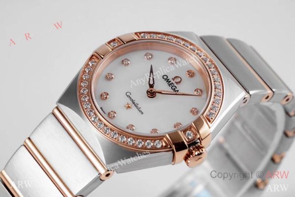 NEW! Swiss Replica Omega Constellation Two Tone Rose Gold Watch 28mm Quartz NEW! Swiss Replica Omega Constellation Two Tone Rose Gold Watch 28mm Quartz