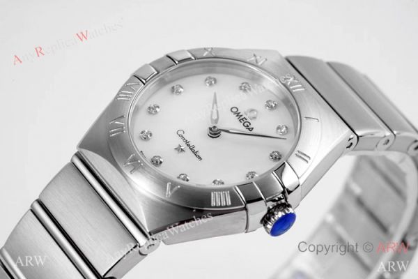 NEW Swiss Copy Omega Constellation Silver Steel Watch 28mm Women NEW Swiss Copy Omega Constellation Silver Steel Watch 28mm Women