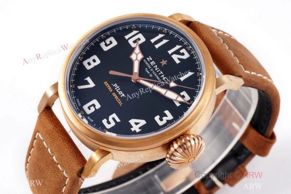 Swiss Replica Zenith Pilot Type 20 Extra Special Watch 45mm Bronze Case Black Dial Swiss Replica Zenith Pilot Type 20 Extra Special Watch 45mm Bronze Case Black Dial