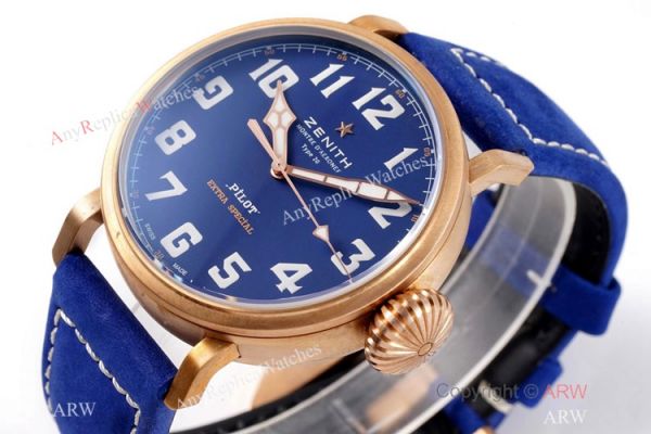 Swiss Replica Zenith Pilot Type 20 Extra Special Watch Bronze Case Blue Dial Swiss Replica Zenith Pilot Type 20 Extra Special Watch Bronze Case Blue Dial