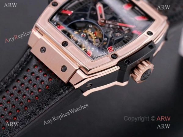 Best Replica Hulot Masterpiece Rose Gold Tourbillon Skeleton Watch Hand-Winding Movement Best Replica Hulot Masterpiece Rose Gold Tourbillon Skeleton Watch Hand-Winding Movement