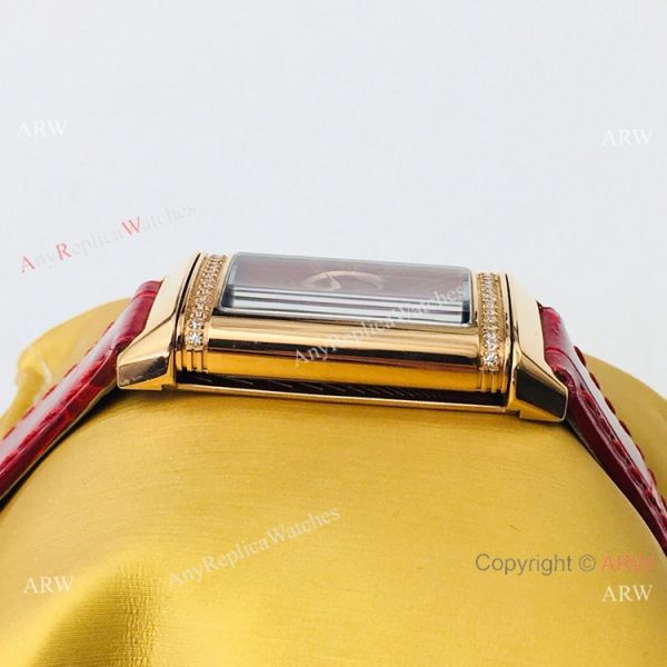 Swiss Copy Jaeger-LeCoultre Reverso One Duetto Rose Gold Diamond Watch Lady 20mm Swiss Copy Jaeger-LeCoultre Reverso One Duetto Rose Gold Diamond Watch Lady 20mm
