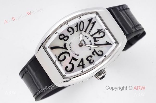 New V32 Franck Muller Vanguard Women Watch Replia with Black Leather Band New V32 Franck Muller Vanguard Women Watch Replia with Black Leather Band