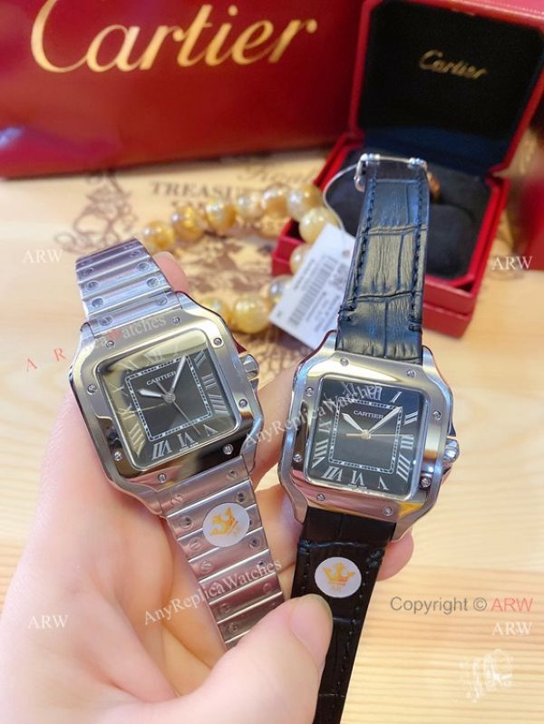 2020 NEW! Copy Cartier Santos de Large Quartz Watch Grey Dial 2020 NEW! Copy Cartier Santos de Large Quartz Watch Grey Dial