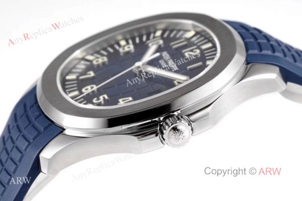 (ZF) Swiss 324 Patek Philippe Aquanaut 5168 Blue Dial Blue Rubber Strap Men Watch Replica (ZF) Swiss 324 Patek Philippe Aquanaut 5168 Blue Dial Blue Rubber Strap Men Watch Replica