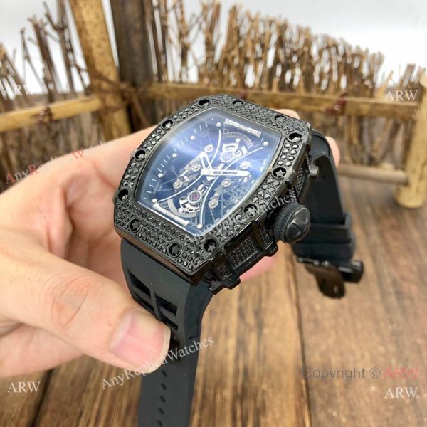 New Copy Richard Mille RM 53-01 Pablo Macdonough Watch All Black with Diamond New Copy Richard Mille RM 53-01 Pablo Macdonough Watch All Black with Diamond