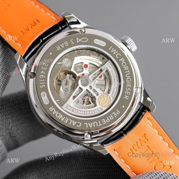 Swiss Copy IWC Portugieser Perpetual Calendar Watch Blue Leather Strap Swiss Copy IWC Portugieser Perpetual Calendar Watch Blue Leather Strap