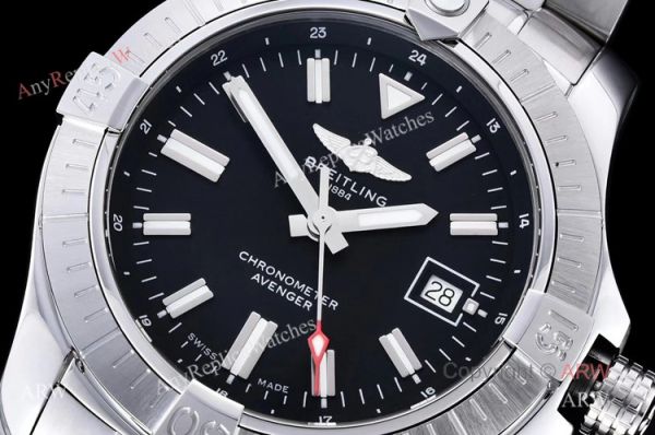 (GF) High Quality Replica Breitling Avenger 43mm Black Dial Stainless Steel Asia 2824 Watch (GF) High Quality Replica Breitling Avenger 43mm Black Dial Stainless Steel Asia 2824 Watch