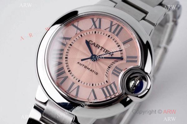 (AF) Swiss Replica Ballon Bleu Cartier Watch 33mm Pink Dial (AF) Swiss Replica Ballon Bleu Cartier Watch 33mm Pink Dial