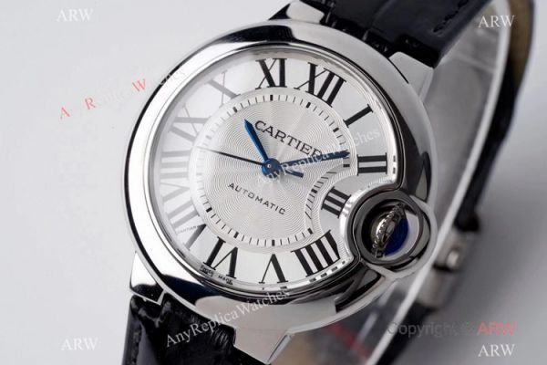 (AF) Ballon Bleu Cartier Replica Watch 33mm Black Leather Strap (AF) Ballon Bleu Cartier Replica Watch 33mm Black Leather Strap