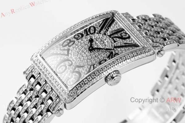 New! Iced Out Franck Muller Long Island Replica Watch Swiss Quartz New! Iced Out Franck Muller Long Island Replica Watch Swiss Quartz