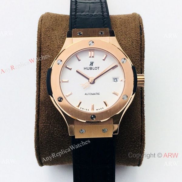 AAA Swiss Copy Hublot Classic Fusion 38 mm Women Watches Rose Gold Case AAA Swiss Copy Hublot Classic Fusion 38 mm Women Watches Rose Gold Case