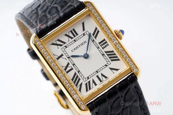 New! AF Factory Cartier Tank Solo Replica Watch Gold and Diamond New! AF Factory Cartier Tank Solo Replica Watch Gold and Diamond