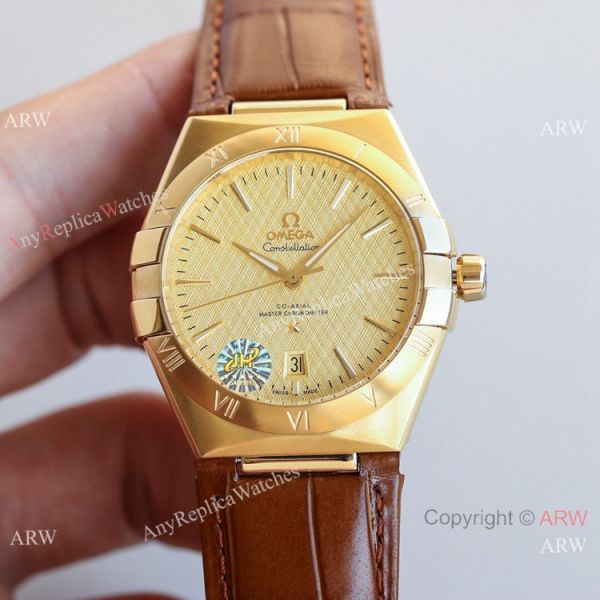New! Swiss Grade Omega Constellation Gents Watches Green Leahter Strap New! Swiss Grade Omega Constellation Gents Watches Green Leahter Strap