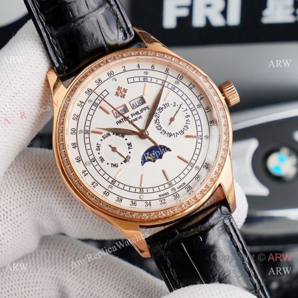 Swiss Replica Patek Philippe Geneve Base 1000 Watch with Diamond Bezel 40mm Swiss Replica Patek Philippe Geneve Base 1000 Watch with Diamond Bezel 40mm