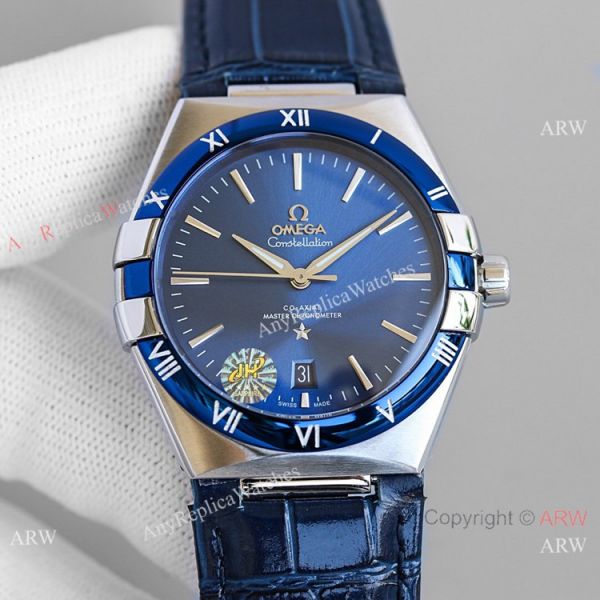 AAA Grade Swiss Replica Omega Constellation Gents Watch Rose Gold and Blue AAA Grade Swiss Replica Omega Constellation Gents Watch Rose Gold and Blue