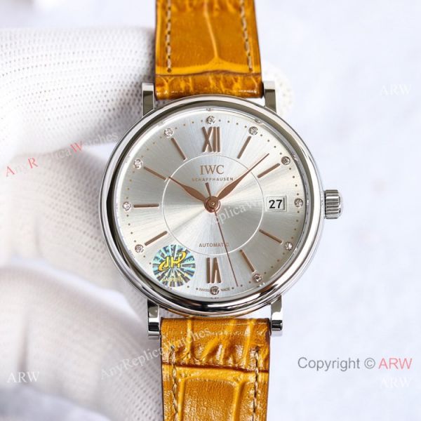 Swiss Replica IWC Portofino Stainless Steel Rhodium Dial Watch 37mm Swiss Replica IWC Portofino Stainless Steel Rhodium Dial Watch 37mm