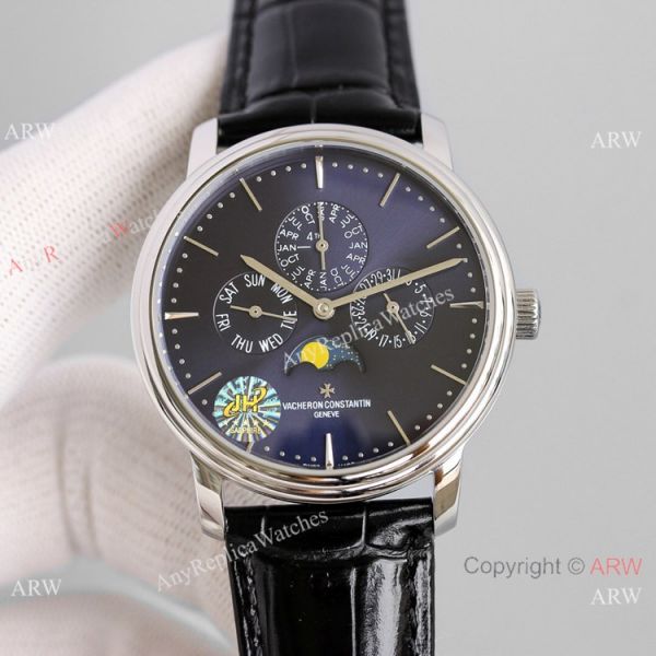 AAA Swiss Replica Vacheron Constantin Patrimony perpetual calendar Watches Black Dial AAA Swiss Replica Vacheron Constantin Patrimony perpetual calendar Watches Black Dial