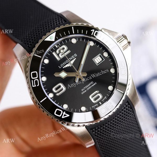 Swiss Copy Longines Hydroconquest Watch Black Ceramic Rubber Strap Swiss Copy Longines Hydroconquest Watch Black Ceramic Rubber Strap