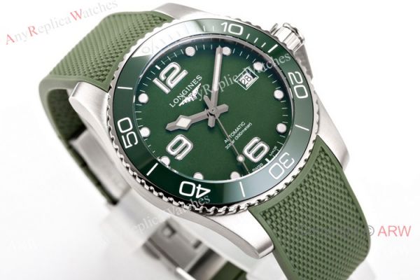 Swiss Grade Copy Longines Hydroconquest Green Rubber Strap Watch Swiss Grade Copy Longines Hydroconquest Green Rubber Strap Watch