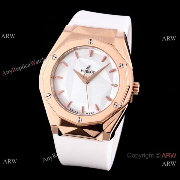 New Replica Hublot Sang Bleu Watch Red Camouflage Strap Rose Gold New Replica Hublot Sang Bleu Watch Red Camouflage Strap Rose Gold