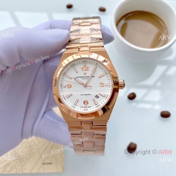 Copy Vacheron Constantin Geneve Overseas Watches SS White Face Copy Vacheron Constantin Geneve Overseas Watches SS White Face