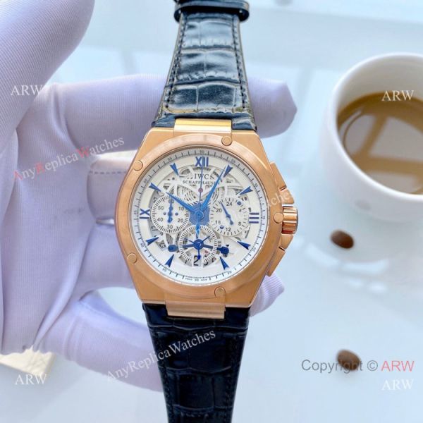 Replica IWC Aquatimer Black and Rose Gold Watches 42mm Replica IWC Aquatimer Black and Rose Gold Watches 42mm