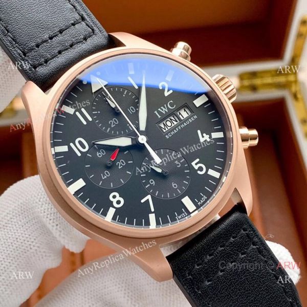 New Replica IWC Big Pilots Rose Gold Chronogaph Watch 43mm New Replica IWC Big Pilots Rose Gold Chronogaph Watch 43mm