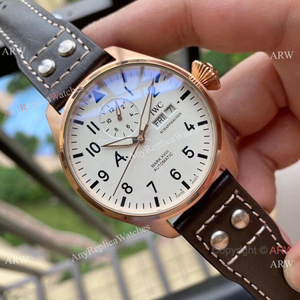 Copy IWC Pilot Mark XVIII Watches Rose Gold Blue Dial 44mm Copy IWC Pilot Mark XVIII Watches Rose Gold Blue Dial 44mm