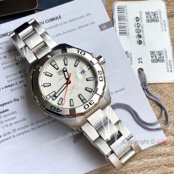 Swiss Clone TagHeuer Aquaracer Calibre 5 Watch White Dial Automatic Swiss Clone TagHeuer Aquaracer Calibre 5 Watch White Dial Automatic