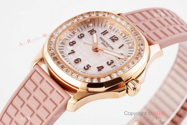 PPF Factory Patek Philippe Aquanaut Cal.324 Watch Copy Rose Gold and Pink PPF Factory Patek Philippe Aquanaut Cal.324 Watch Copy Rose Gold and Pink