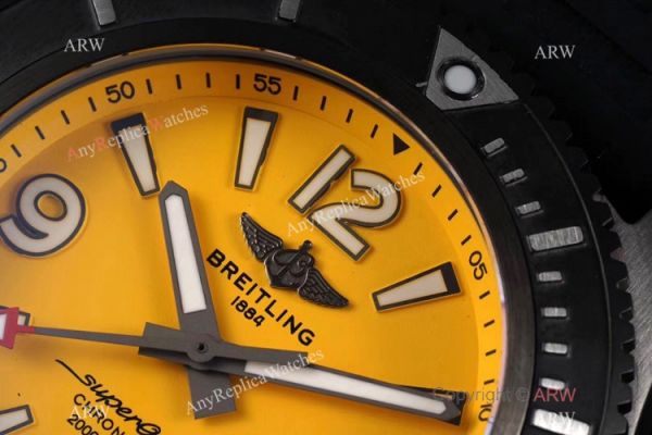 2020 New! Swiss Breitling Superocean Automatic Black Steel Watch Yellow Dial 2020 New! Swiss Breitling Superocean Automatic Black Steel Watch Yellow Dial