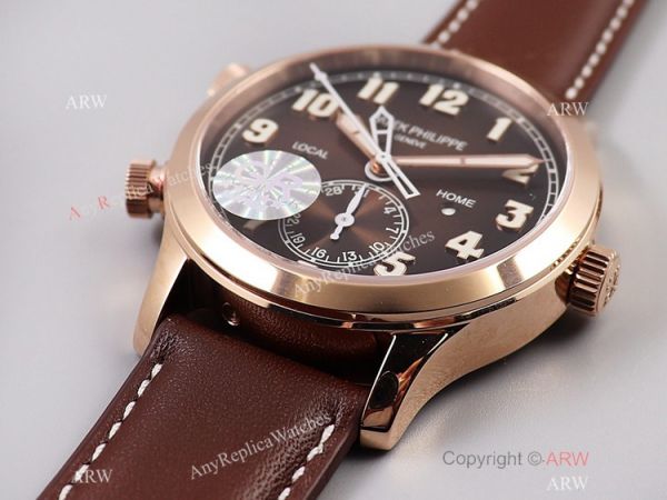 GR Factory Patek Philippe Calatrava Pilot Travel Time Watch Rose Gold GR Factory Patek Philippe Calatrava Pilot Travel Time Watch Rose Gold