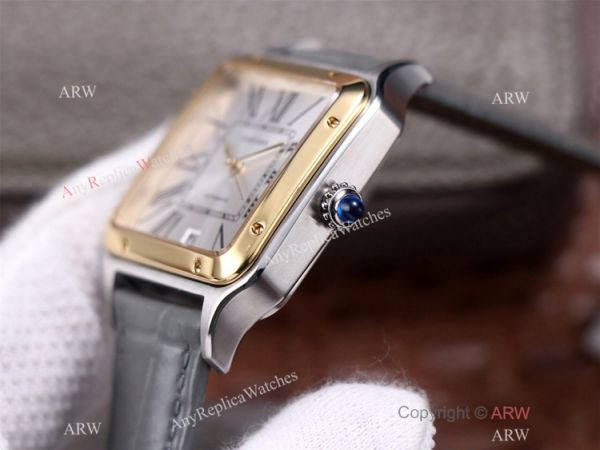 AAA Replica Cartier Santos-Dumont Swiss 9015 Two Tone Watch Couple Wrist AAA Replica Cartier Santos-Dumont Swiss 9015 Two Tone Watch Couple Wrist